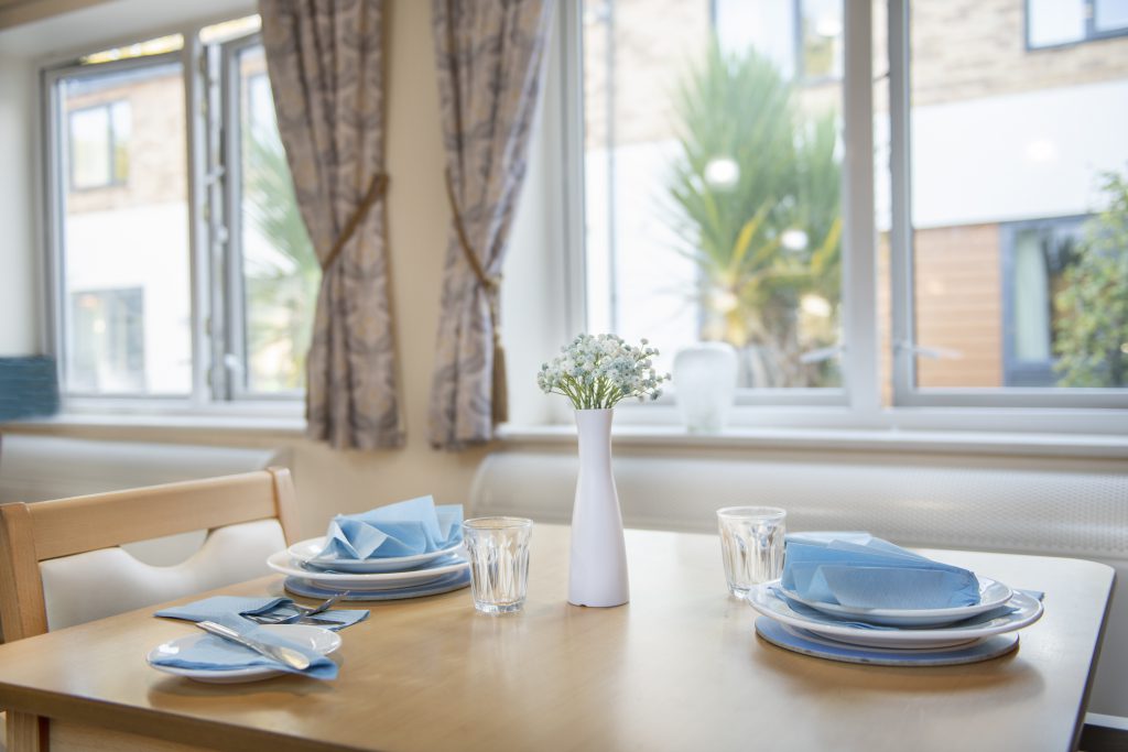 Table with flowers